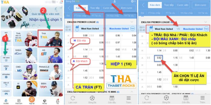 Hướng dẫn cược bóng đá Thabet cực nhanh chóng với 4 bước đơn giản